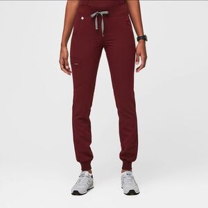Figs Zamora Joggers Woman’s Scrub Pants Size Medium Burgundy